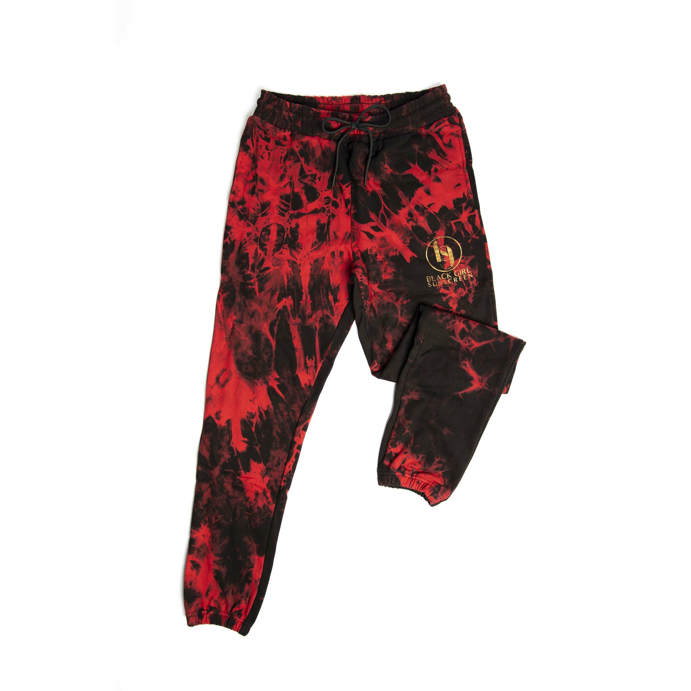 Black and red joggers womens discount